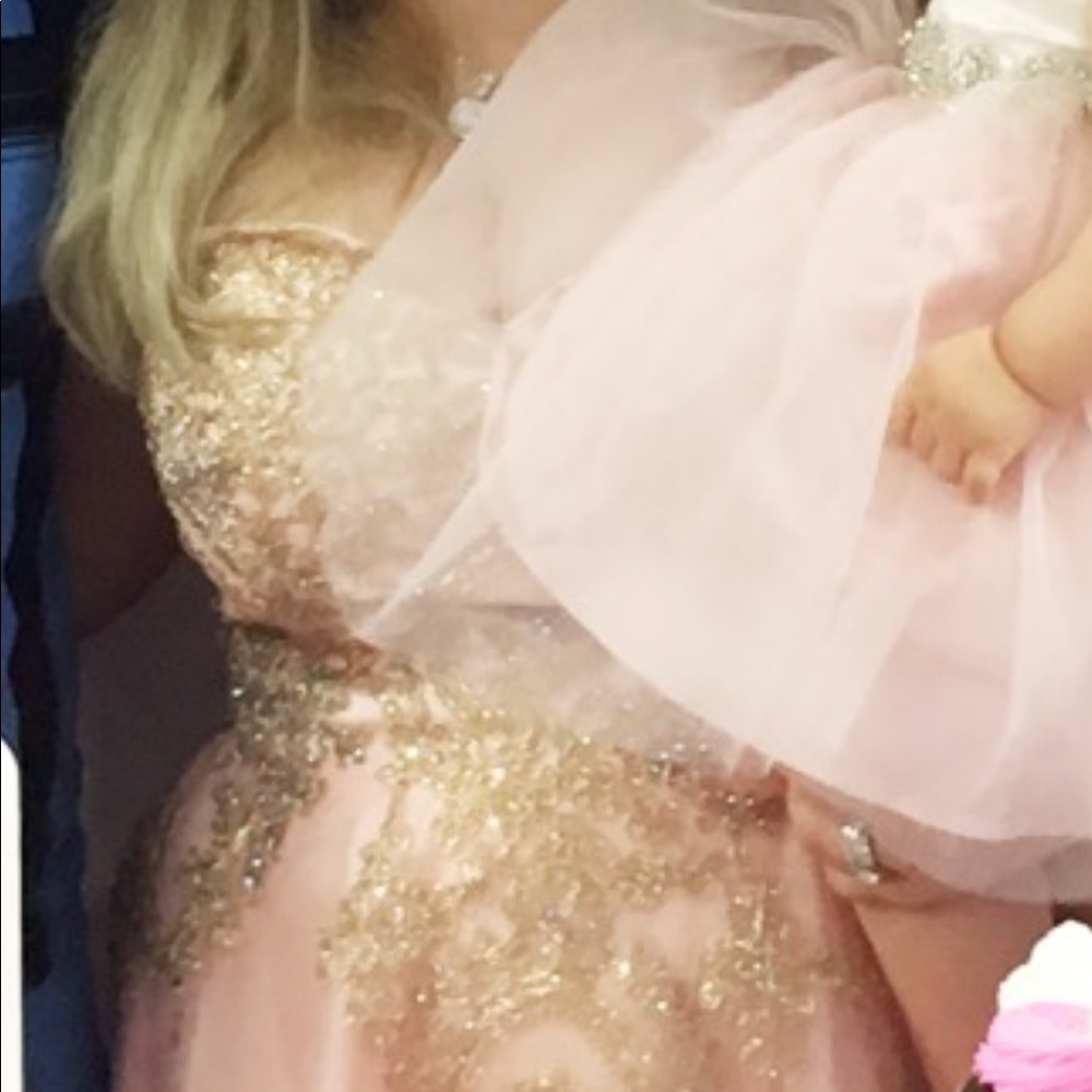 Worn 1 Time - princess baby pink embellished dress - Picture 7 of 7
